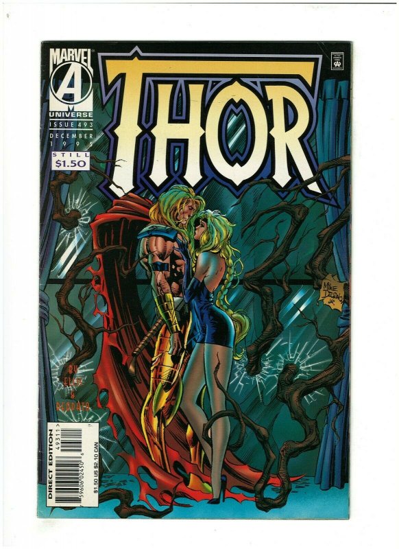 Thor #493 VF 8.0 Marvel Comics 1995 Warren Ellis & Mike Deodato