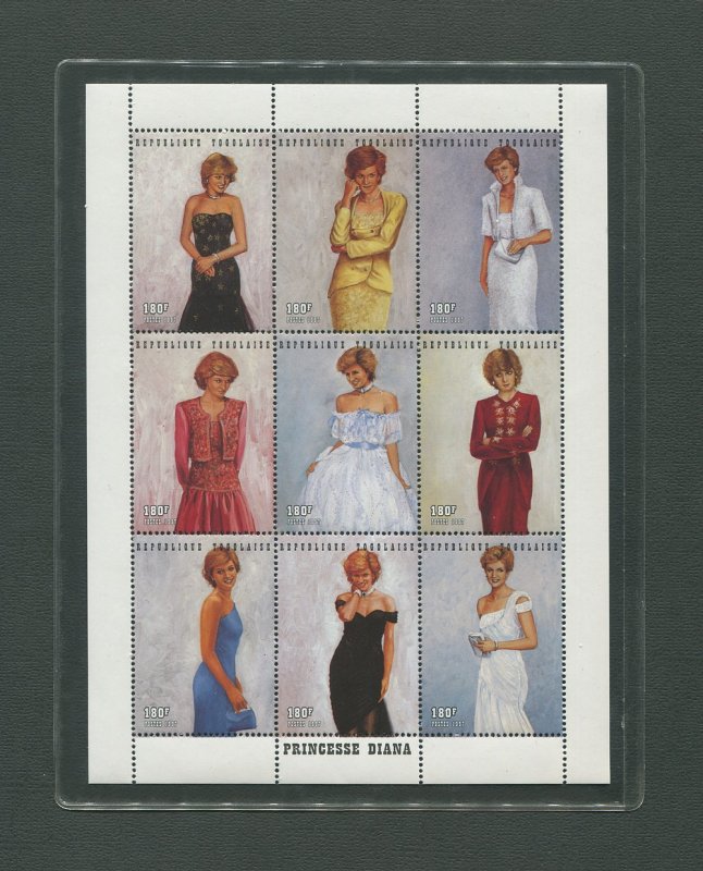 Princess Diana Royal Gown Commemorative Stamp Sheet  1997