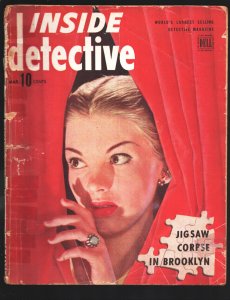 Inside Detective 3/1945Cover Kodachrome by Pagano. Orange grove horror, Jigsa...