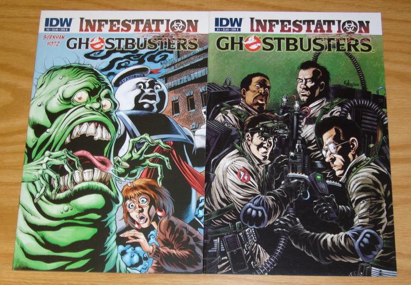 Ghostbusters: Infestation #1-2 VF/NM complete series - kyle hotz B variants set