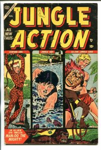 JUNGLE ACTION #3 1955-ATLAS-JOE MANEELY-LO-ZAR-LEOPARD GIRL-vg