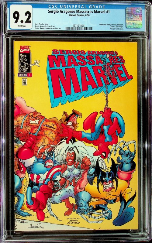 Sergio Aragones Massacres Marvel (1996) - CGC 9.2 - Cert#4371918011