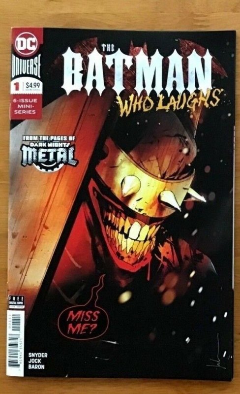 BATMAN WHO LAUGHS #1 JOCK COVER NM DC COMICS 2018