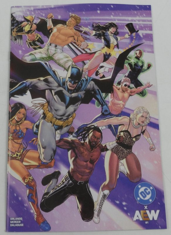 DC X AEW #1-2 VF/NM complete series 1st Prints - All Elite Wrestling Batman ; DC