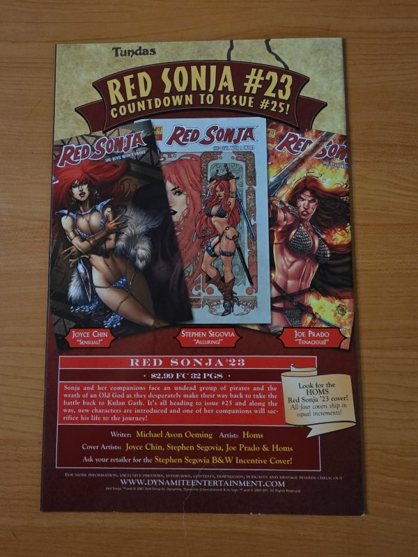 Red Sonja #22 Prado Cover C Variant ~ NEAR MINT NM ~ 2007 Dynamite Comics