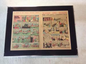 Dick Tracy Orig. Newspaper Comic Strip 1942 Atlanta Journal Framed & Matted BNT