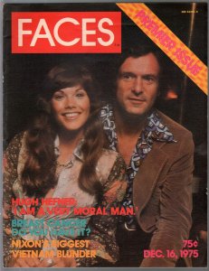 Faces #1 12/16/1975-1st issue-Hugh Hefner-Barbie Benson-Richard Nixon-FN