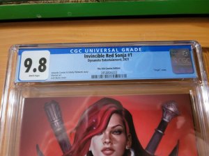 Invincible Red Sonja #1 Josh Burns Virgin Variant ~ CGC 9.8 ~ 2021 Dynamite