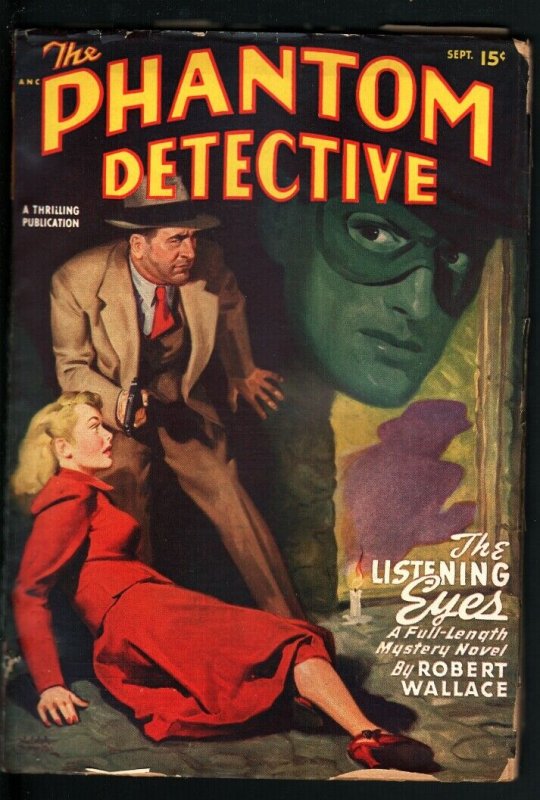 PHANTOM DETECTIVE-SEPT 1948-WEIRD TERROR--HARDBOILED PULP HERO--ROBERT WA VG