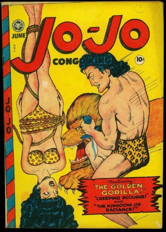 Jo-Jo Congo King #16 1948- Golden Age Fox Jungle- Lion Good Girl Cover FN/VF