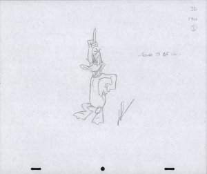 Daffy Duck Animation Pencil Art - 3D-1400-3 - ...Going To Be...