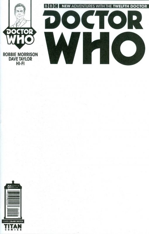 Doctor Who 12th Doctor #1 2014 Blank Cover D Titan Comics BL08