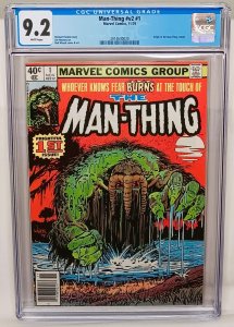 MAN-THING #1 Vol 2 CGC 9.2 White Pages Newsstand Edition Marvel Comics MCU
