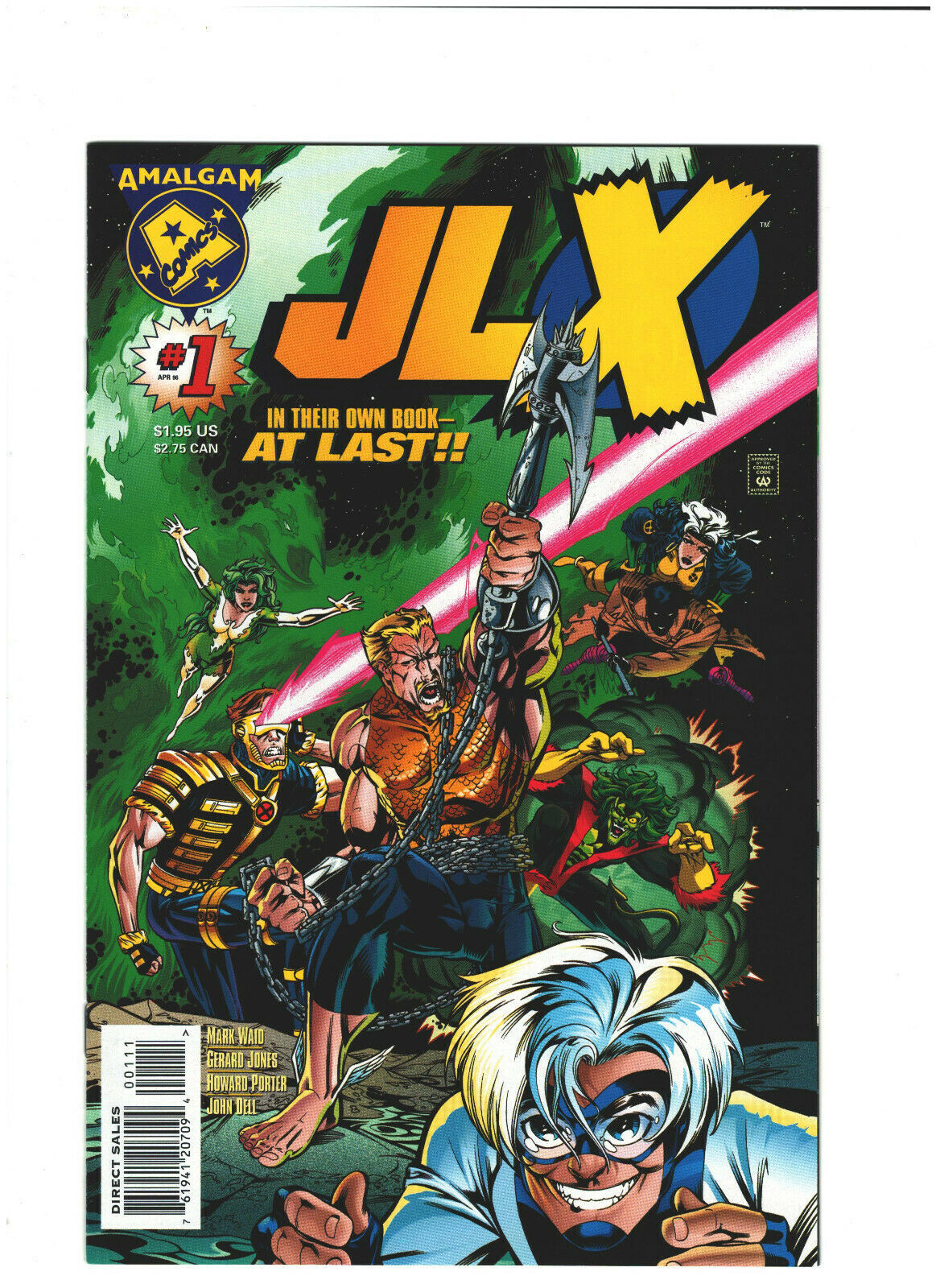 JLX 1 NM 9.2 Amalgam Comics Marvel/DC 1996 XMen,Justice League Comic Books Modern Age