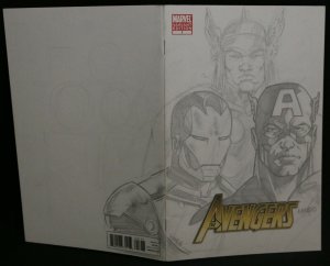 Avengers #1 Blank Variant Comic '10 art by Giovanni Valletta and Anthony Marques