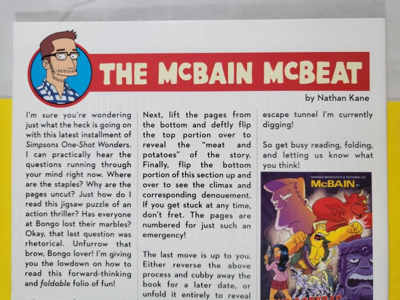 Simpsons One-Shot Wonders McBain #1 2014 Bongo Comics See Photos/Notes