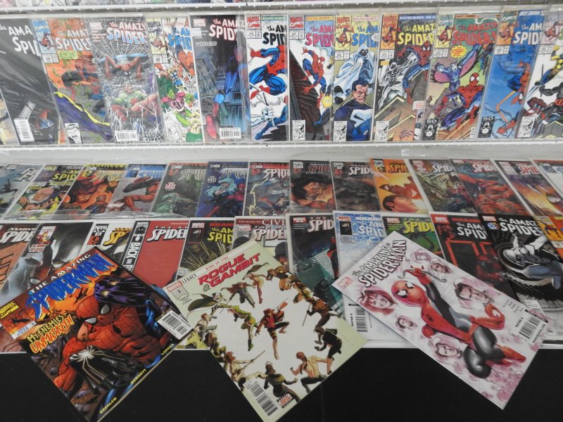 Huge Lot of 160+ Comics W/ Spiderman +More! Average VF- Condition!