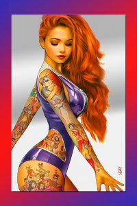 Titans #1 WoW Key Prime FOIL N SZERDY EXCLUSIVE TATTOO VIRGIN STARFIRE VARIANT