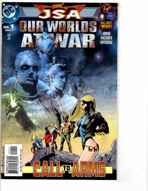 Lot Of 3 Our Worlds At War DC Comic Books # 1 JSA, Batman, Wonder Woman J209