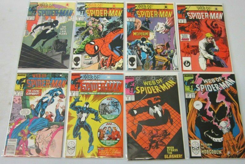 Web of Spider-Man comic lot from:#26-50 19 different 8.0 VF (1987-89) 