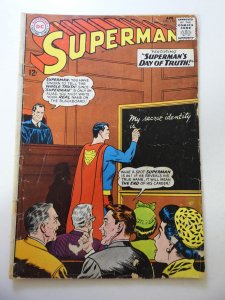 Superman #176 (1965) GD/VG Condition 3/4 cumulative spine split