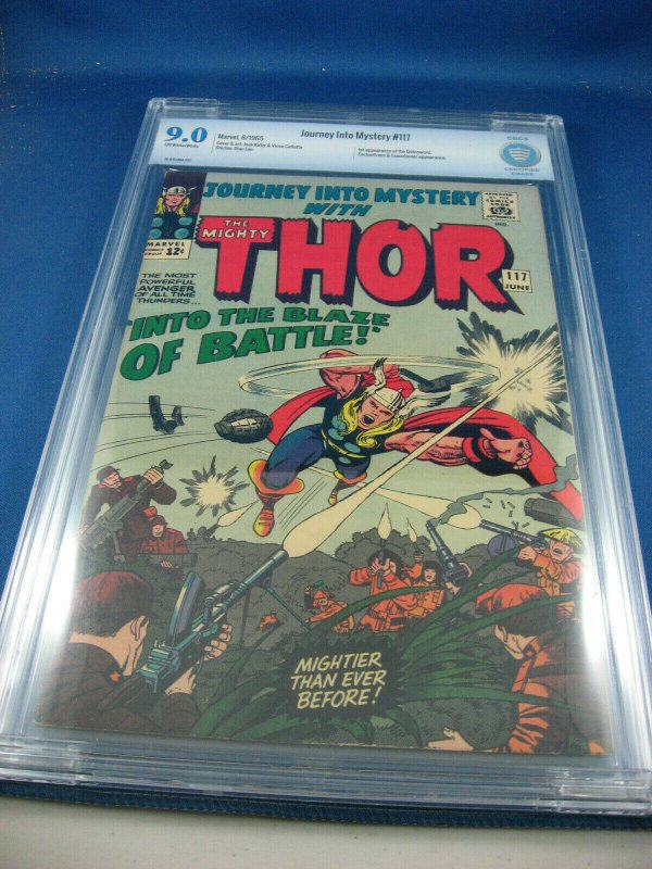 JOURNEY INTO MYSTERY THOR 117 CBCS 9.0 KIRBY SLABBED HIGH GRADE 1965