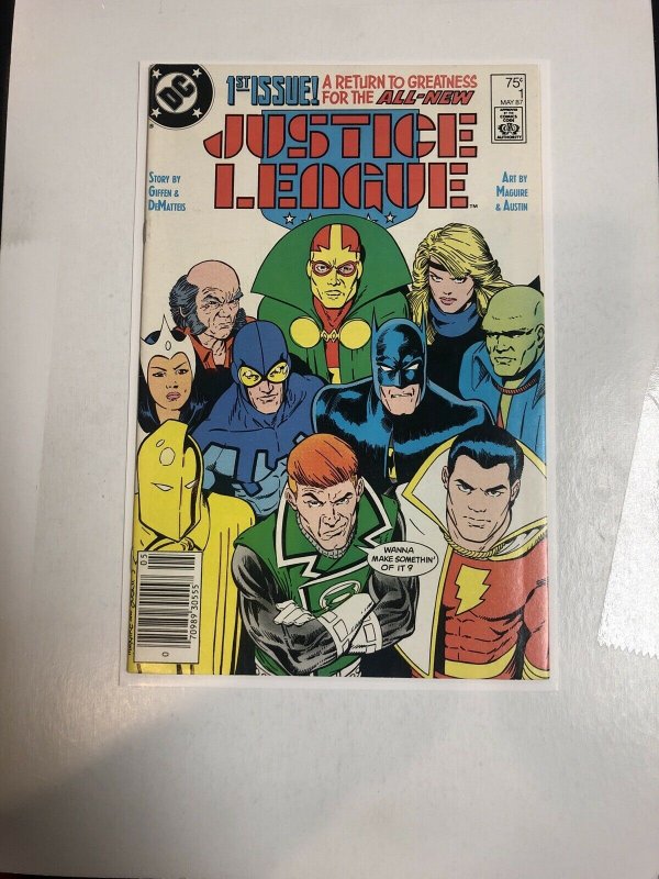 Justice League (1987)(DC) #1 (VF/NM) - Newsstand - 1st App Maxwell Lord
