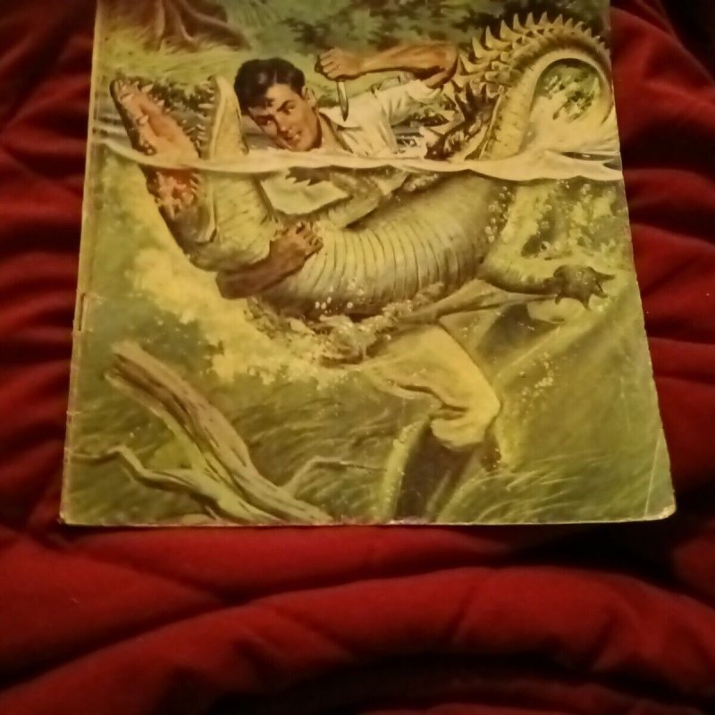 JUNGLE JIM #5-DELL--ALLIGATOR TERROR COVER--BENGAL TIGER STORY- 1955