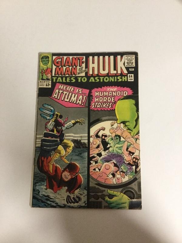 Tales To Astonish 64 Fn- Fine- 5.5 Giant-Man Hulk