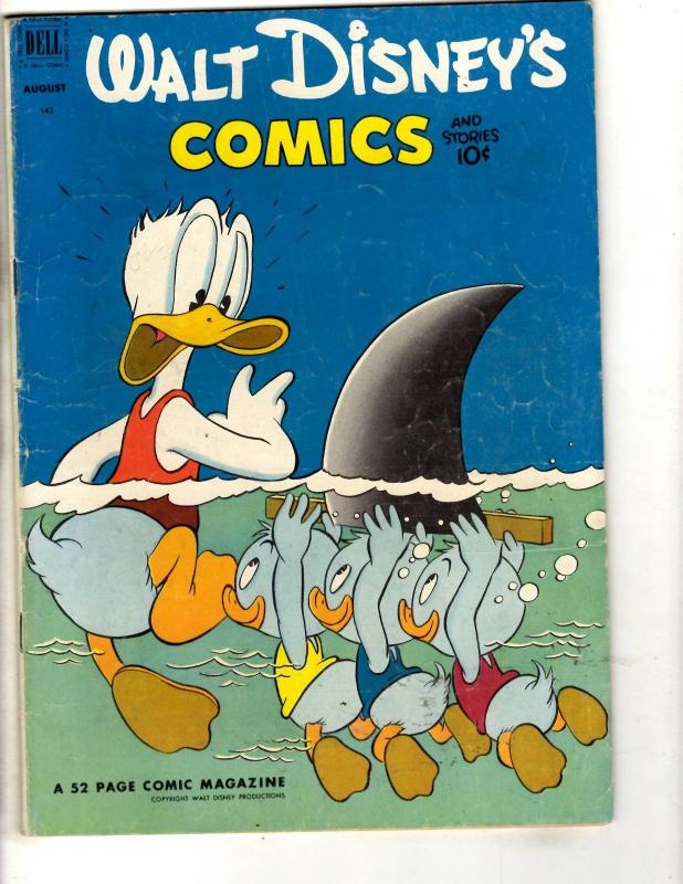 Walt Disney's Comics & Stories # 143 FN- Dell Comic Book Donald Duck JL3