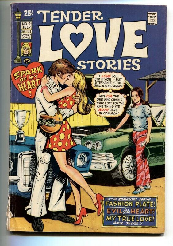 Tender Love Stories #4 1971 Skywald-Lingerie Panels-Race Car cover