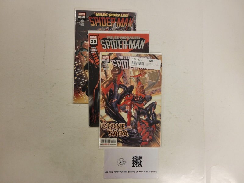 3 Miles Morales Spider-Man Marvel Comic Books #24 25 26 15 TJ43