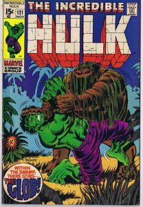 Incredible Hulk #121 ORIGINAL Vintage 1969 Marvel Comics 1st Glob