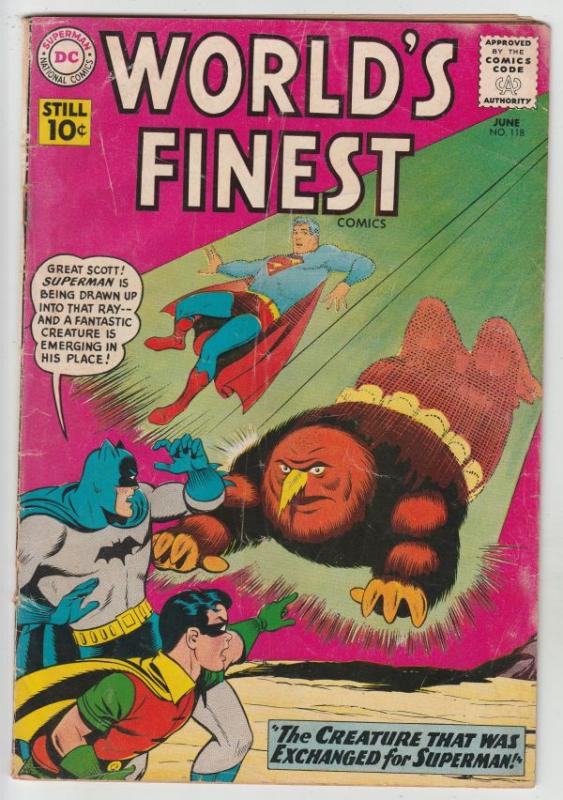 World's Finest #118 (Jan-61) VG/FN- Mid-Grade Superman, Batman, Robin