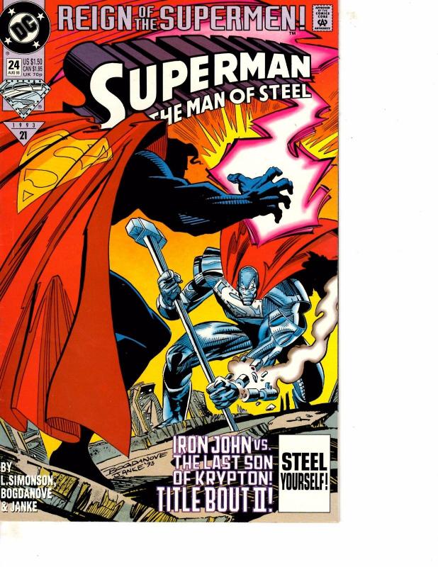 Lot Of 5 Superman Man of Steel DC Comic Book #21 22 23 24 25   Batman   BH41
