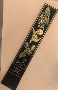 Scottish wild flowers leather bookmark..approx.7’