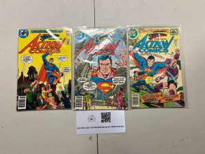 3 Superman in Action Comics DC Comics Books #495 496 499 99 JW12