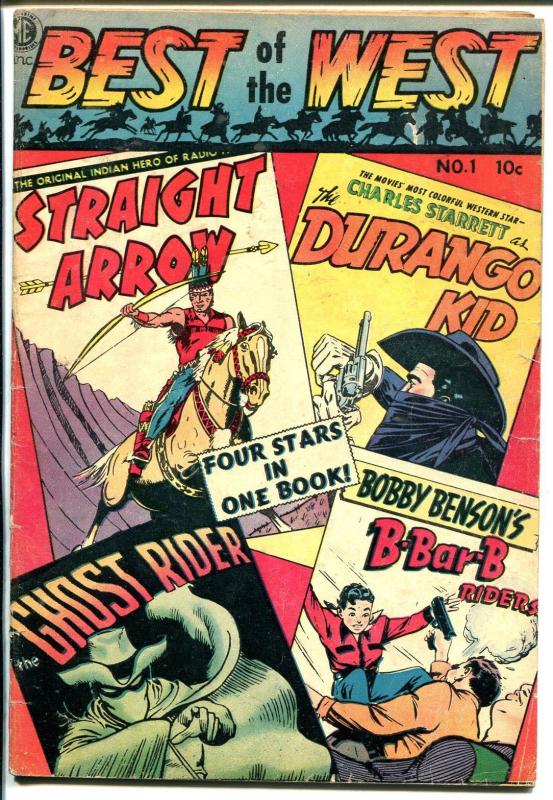 Best Of The West #1 1951-ME-1st issue-Ghost Rider-Durango Kid-Canadian-FR/G