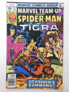 Marvel Team-Up #67 Spidey and Tigra vs Kraven The Hunter! Solid VG Condition!