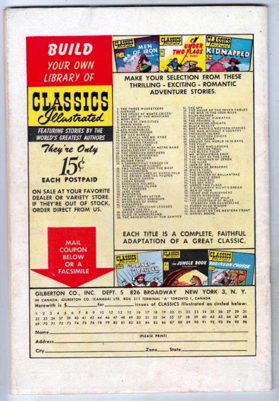 Classics Illustrated #97 (Jul-52) FN/VF Mid-High-Grade 