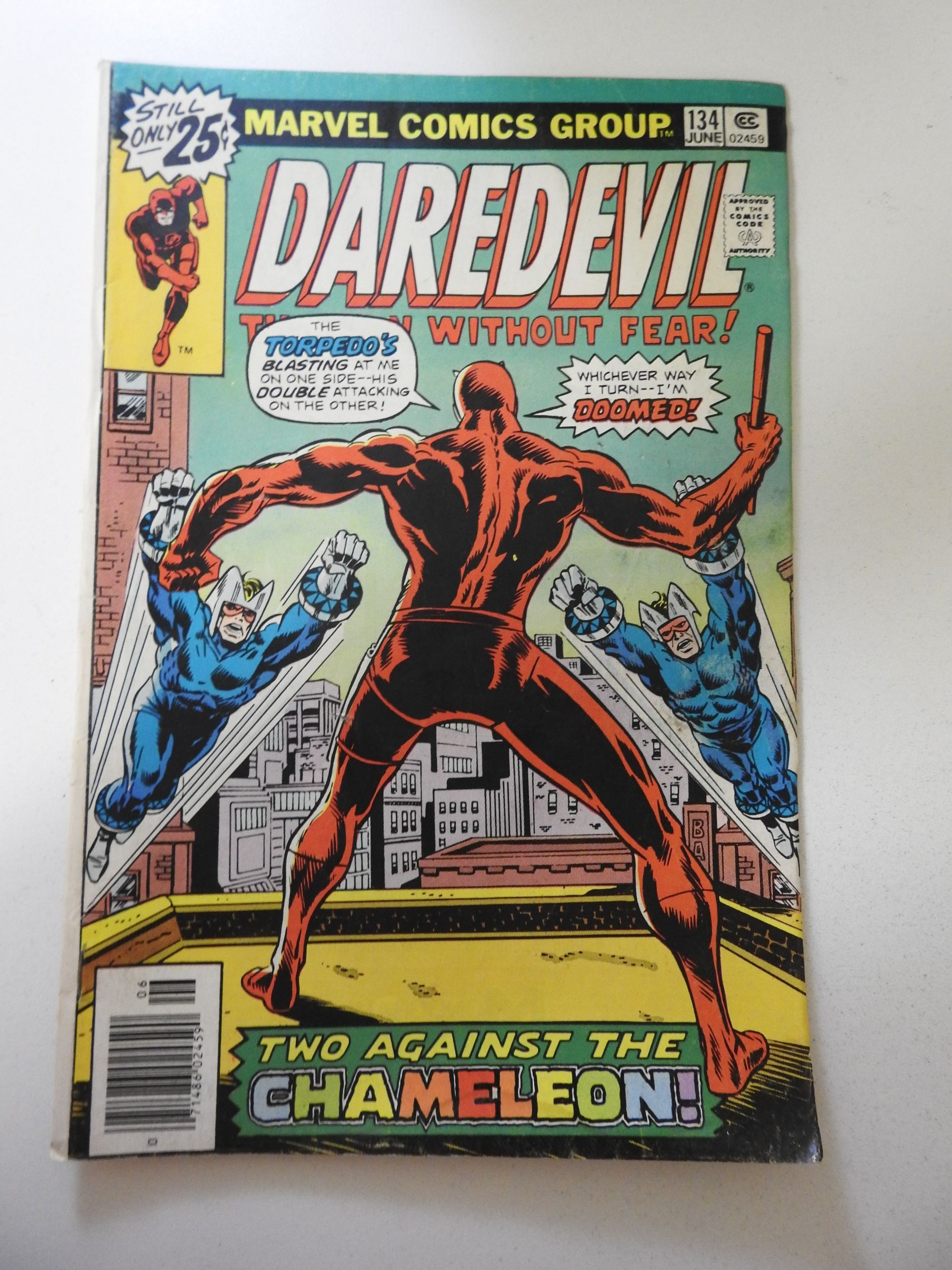 Daredevil #134 (1976) VG- Condition Moisture stain | Comic Books ...