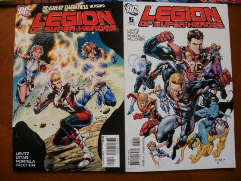 5 Near-Mint DC Comic: LEGION OF SUPER-HEROES 31 2 3 4 5 (2010) Saturn Queen Sun