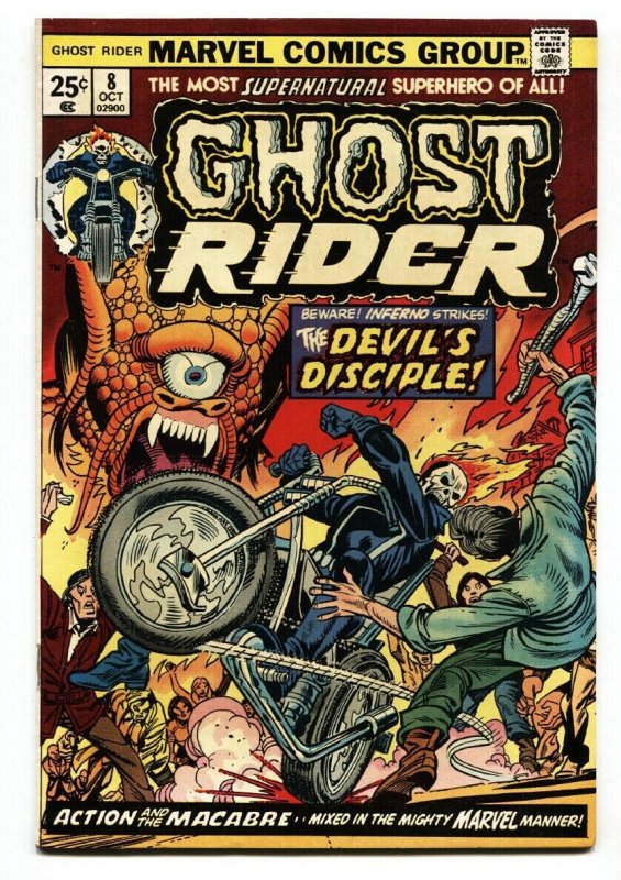 GHOST RIDER #8 1974-MARVEL-comic book vf+