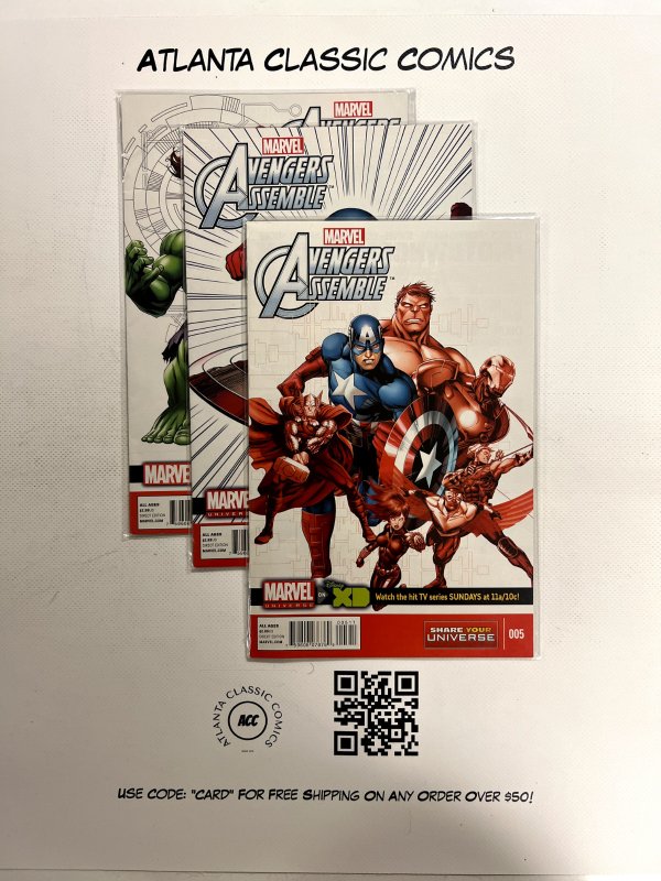 3 Avengers Assemble Marvel Comic Books# 5 6 7 Defenders Spiderman Hulk 117 JS11