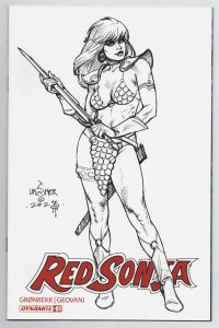 Red Sonja #1 Linsner SDCC Exclusive B&W Variant Ltd to 1000 (Dynamite, 2023)