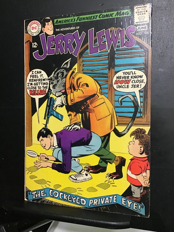Adventures of Jerry Lewis #106 (1968) Cockeyed Private Eye! FN/VF Wow!