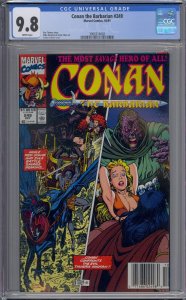 CONAN THE BARBARIAN #249 CGC 9.8 ARTHUR ADAMS COVER NEWSSTAND WHITE PAGES 4002