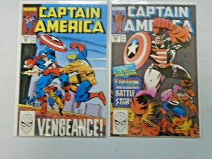 Captain America Comic Lot #300-349 42 Diff Avg 7.0 (Range 6.0-8.0) (1984-1989)