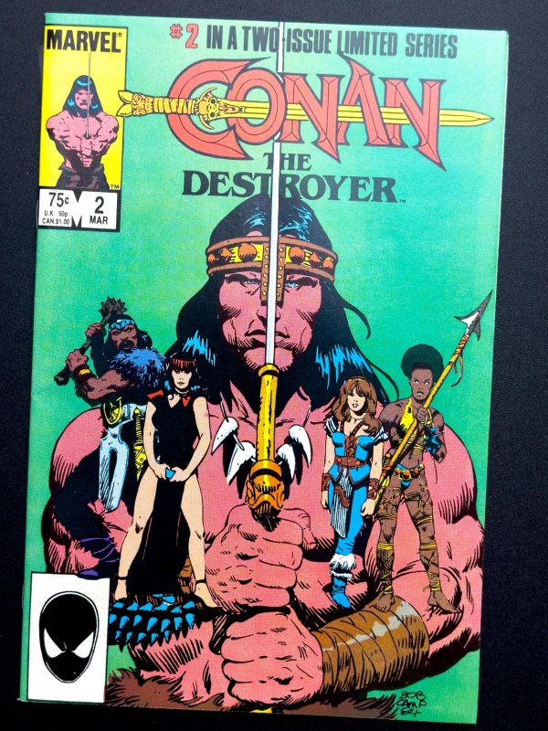 Conan the Destroyer #1,2  (1985) (2 bks Lot) [KEY] 1st Movie Adaptation - NM!