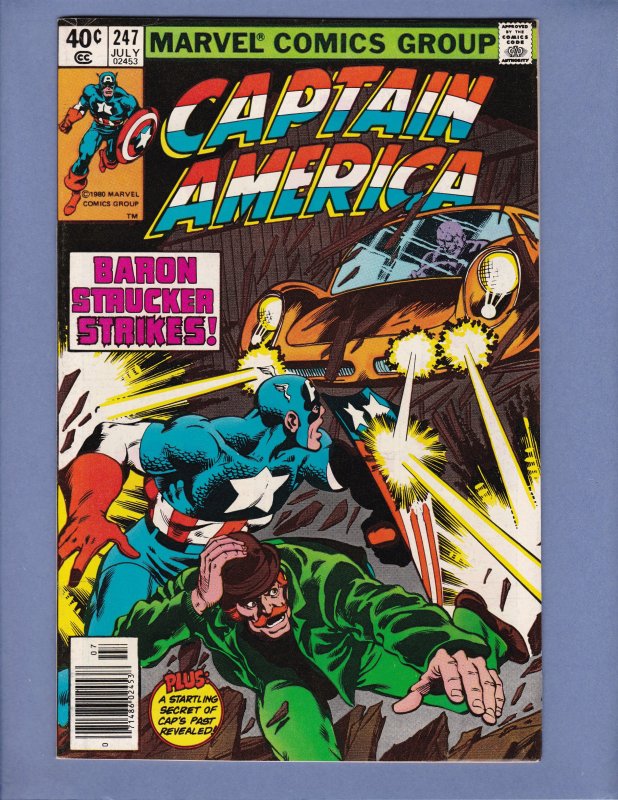 Captain America #247 NM- Baron Strucker Appearance John Byrne Marvel 1980